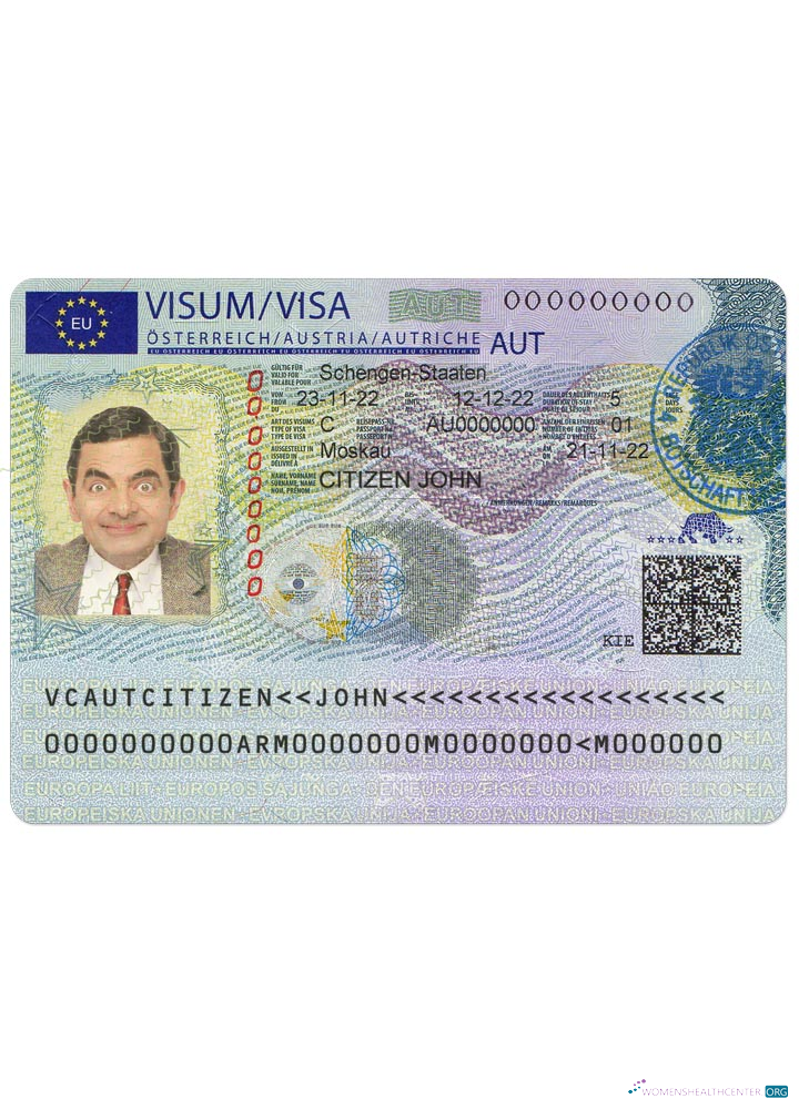 Download AUSTRIA SCHENGEN VISA FROM AUSTRIAN EMBASSY (2022) Photoshop template